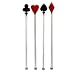 Poker Swizzle Sticks - Set of 4