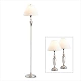 Set of 3 Lights, 1 Floor Lamp w/ 2 Table Lamps Lighting