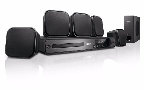 Philips HTS 3020 5.1 Heimkinosystem (DivX Ultra-zertifiziert, 200 Watt, USB 2.0) schwarz