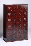 Leslie Dame Wood CD Storage Cabinet Librarian Style CD-456 - Cherry