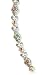 Beautiful 2/T antique style with multicolor CZ 7.25 Solid Sterling Silver Bracelet