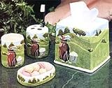 Ceramic Golf Motif Housewares - Golf Bathroom Set