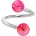 Pink AURORA BALL Spiral Twister Belly Ring
