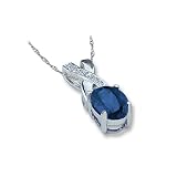 Created Ceylon Sapphire Pendant