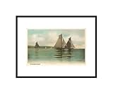 Gaff-Rigged Sloops Racing Pre-Matted Poster Print, 11x14