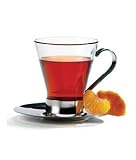 Ypsilon Coffee/Tea Cups and Saucers - Set of 2 By Bormioli Rocco