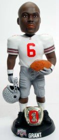 Cie Grant Ohio State Buckeyes 10 Inch Championship Ring White Jersey Bobble Head (Quantity of 1)