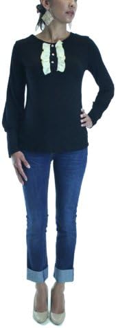 Sierra Lane Maternity : Long Sleeve Avery Top - Black (Medium)