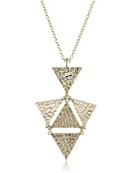 Low Luv by Erin Wasson Gold-Tone Hammered Drop Necklace