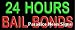 24 Hours Bail Bonds Neon Sign 13 x 32