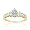 Baguette & Round Diamond Ring 1/4ctw