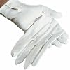 Handschuhe Herren, wei� mit Biesen, Baumwolle