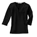Port Authority - Ladies 3/4 Sleeve V-Neck T-Shirt Black-XL