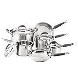 KitchenAid KitchenAid Brushed Stainless Steel 10-Piece Cookware Set