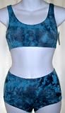 Tie-Dyed Womens Tankini Bikini Blue Sz 16