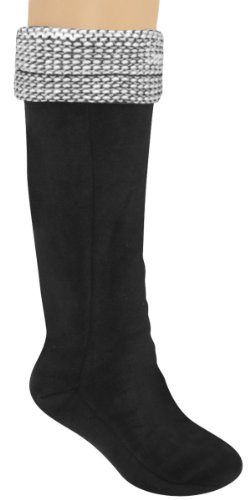 Capelli New York Ladies Tall Rain Boot Liner With marled Purl Knit Cuff