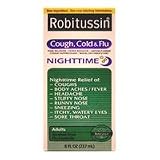 Robitussin CoughCold & Flu Relief Nighttime Syrup New Formula - 8 Oz