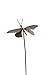 Ancient Graffiti AG-1309, 6.5 by 4.5 by 29-Inch Flamed Butterfly Garden Stake