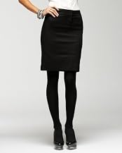 Lux Twill Pleated Pencil Skirt