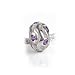 Bling Jewelry 925 Sterling Silver Amethyst CZ February Birthstone Bead Compatible with Pandora Chamilia Troll Charms