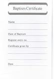 Baptism Certificate Book B5: 48 Certificates with Counterfoils