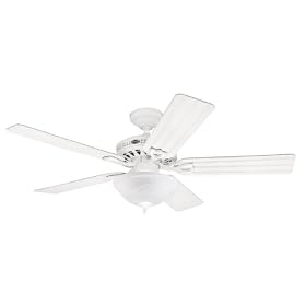 Hunter 22462 Beachcomber 52-Inch Five White Beadboard White Plastic-Blades-Ceiling Fan,... by Hunter Fan Company