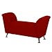 Contemporary Bench with Chrome Legs - Brawl Red