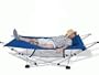New Folding Hammock Portable Large Outdoor Strong Blue Nylon Cozy