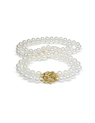 8x8.5mm AA Quality Japanese Akoya cultured pearl necklace 36" double strand Opera