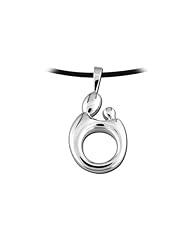 Large Sterling Silver Mother and Child® Dimensional Pendant by Janel Russell