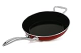 Chantal Copper Fusion 11 Inch Fry Pan, Chili Red