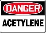 Accuform Signs Aluminum "Danger Acetylene" 10" X 14"