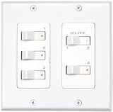 Dayton IWS-4PDS In-Wall 4 Pair Speaker Switch 2 Input