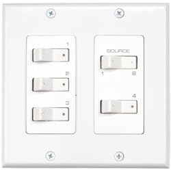 Dayton IWS-4PDS In-Wall 4 Pair Speaker Switch 2 Input by Dayton