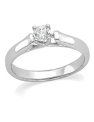 Platinum Solitaire Diamond Engagement Ring 1 4 Ct. (si2-Si3 Clarity, G-H... by 