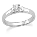 Platinum Diamond Engagement Ring - 0.25 Ct.