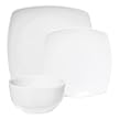 Glamour Square 12-pc. Dinnerware Set - White