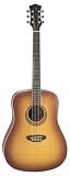 Luna Muse Dreadnought Acoustic Guitar, Burst Mahogany