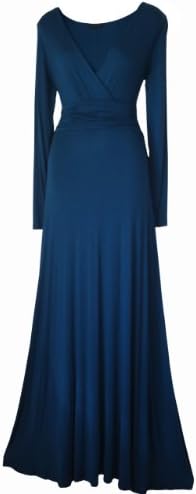 Look For The Stars Women's Long Sleeved Evening Maxi Dress Teal 10