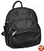 Genuine Leather Mini Backpack Handbag/Purse With Sling & Side Cell Phone Pocket ~ Black In Color
