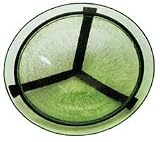 Achla 12.5 Crackle Glass Bird Bath Bowl and Cradle Fern Green