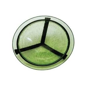 Achla 12.5″ Crackle Glass Bird Bath Bowl and Cradle Fern Green