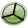 Achla 12.5" Crackle Glass Bird Bath Bowl and Cradle Fern Green