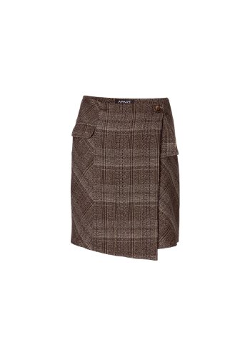 APART Damen Rock/ Knielang Wickelrock aus Tweed, 347475, Gr. 36, Braun (dunkelbraun-cognac Preisvergleich
