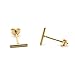 Automic Gold 14k Yellow Gold Line Earrings, 10mm
