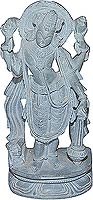 Hindu Religious Statues Stone Carving Lord Vishnu 2.5 x 1.75 x 5.25 inches(sos108)