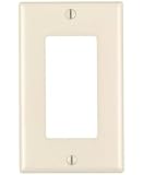 Leviton 80401-T 1-Gang, Decora/GFCI Device Decora Wallplate, Standard Size, Thermoset, Device Mount, Light Almond