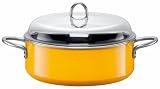 Silit 128173312 Crazy Yellow Schmortopf hoch mit Deckel 6,4 Ltr. 28 cm &Oslash;