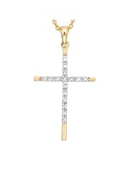 14KT Yellow Gold Diamond 0.07ct. Cross Pendant