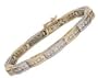 Two-tone "Bridge" Diamond Channel Bracelet